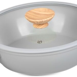 Plytký hrniec so sklenenou pokrievkou – MagicHome Harmony, 26 cm