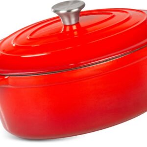 Liatinový pekáč – MagicHome Castora line, oválny, kastról, 30 cm, 4,4 lit., s pokrievkou, smaltovaná liatina