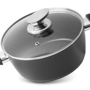 Hrniec s pokrievkou – MagicHome Black Line, 20 cm, 2100 ml