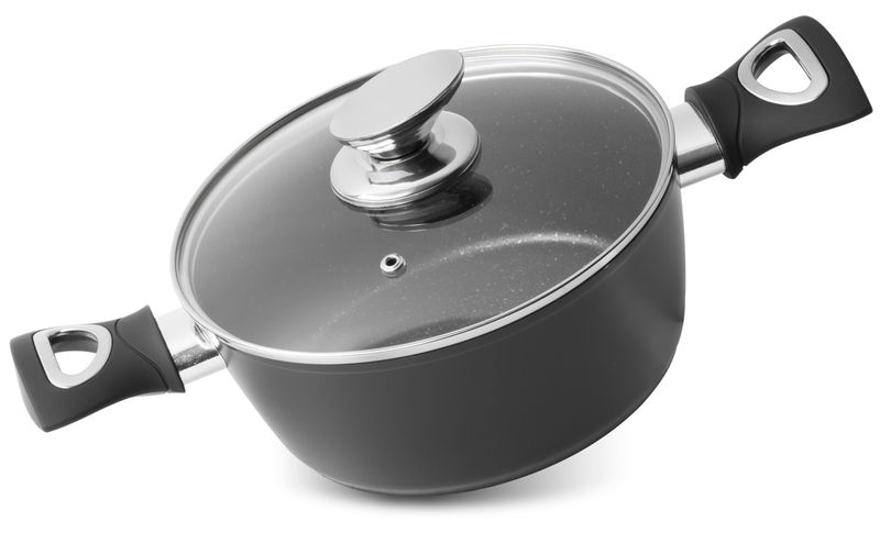 Hrniec s pokrievkou – MagicHome Black Line, 20 cm, 2100 ml