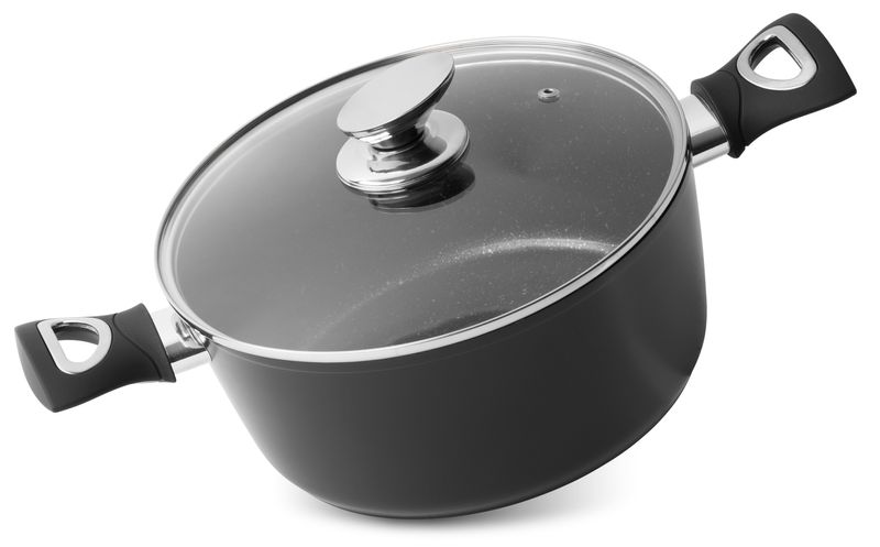 Hrniec s pokrievkou – MagicHome Black Line, 24 cm, 4000 ml