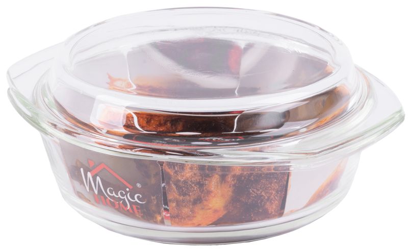 Zapekacia misa – MagicHome, 1500 ml, borosilikátové sklo, okrúhla – Obrázok 2