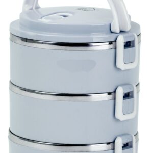 Plastový obedár – MagicHome LB933, 3 dielny, 3x 1500 ml, modrý, 20x15x6,2 cm