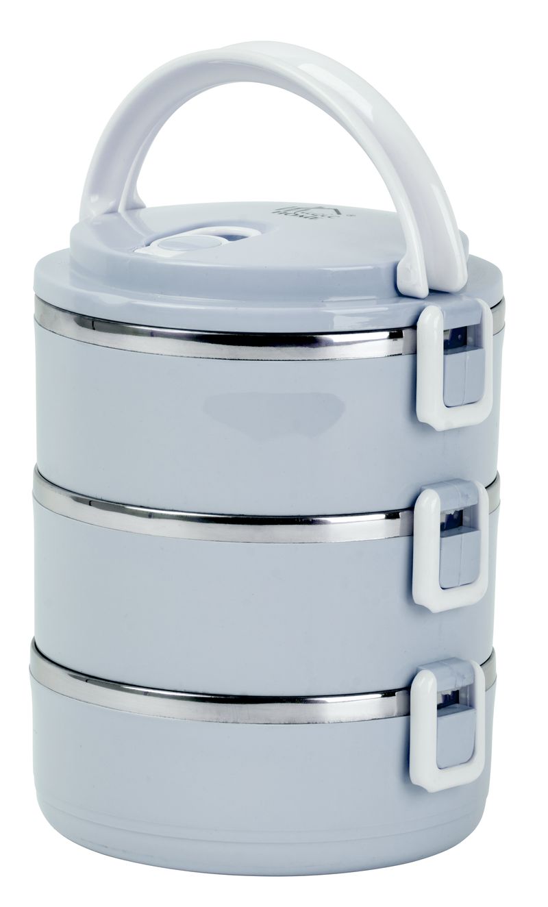 Plastový obedár – MagicHome LB933, 3 dielny, 3x 1500 ml, modrý, 20x15x6,2 cm