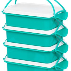 Plastový obedár – MagicHome CS336, 4 dielny, 4x 1000 ml, PP/PE, 24,3x14,6x29,5 cm