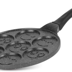 Panvica na lievance – so smajlíkmi, indukčná, 27 cm, 7 otvorov