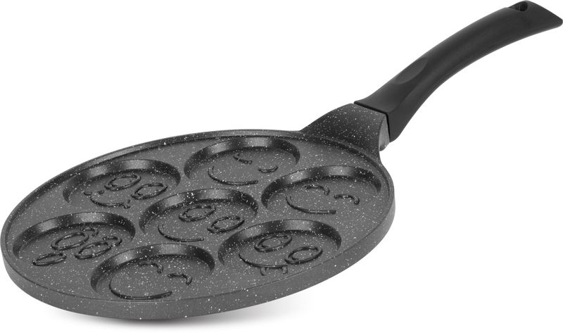 Panvica na lievance – so smajlíkmi, indukčná, 27 cm, 7 otvorov