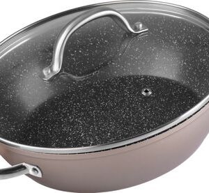Plytký hrniec (pekáč) s pokrievkou – MagicHome Coffee Brown Line, 26 cm, 2800 ml