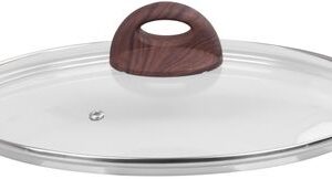 Sklenená pokrievka – MagicHome Black Marble Line, 24 cm