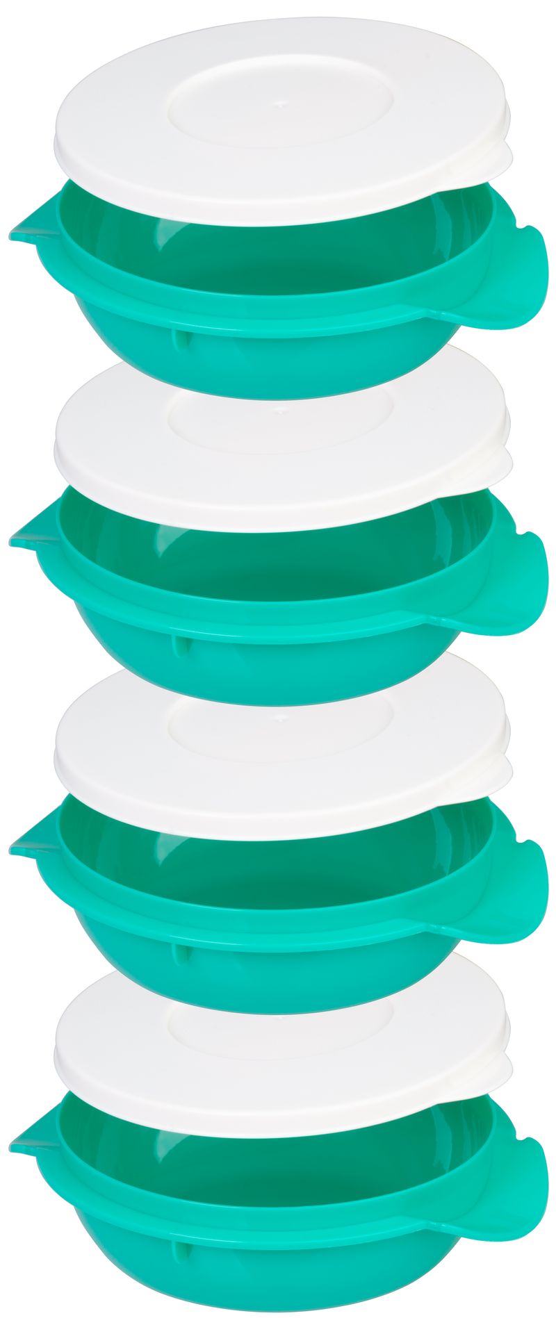 Plastový obedár – MagicHome, okrúhly, 4 dielny, farebný, 4x 1000 ml, 22,4x20,5x29,5 cm – Obrázok 4