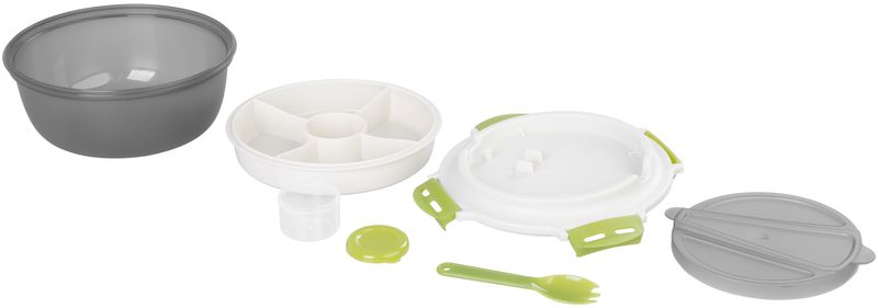 Plastový obedár – MagicHome, okrúhly, s vidličkou/lyžicou, 1200 ml, 21,1x9,7 cm – Obrázok 5