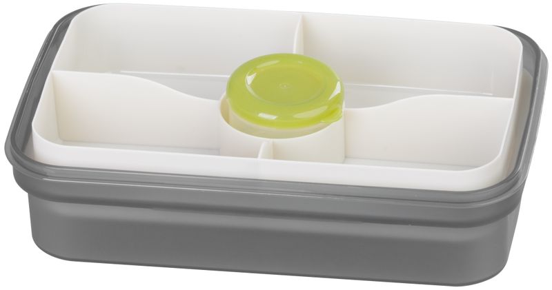Plastový obedár – MagicHome, hranatý, s vidličkou/lyžicou, 1200 ml, 23x15x8,8 cm – Obrázok 6