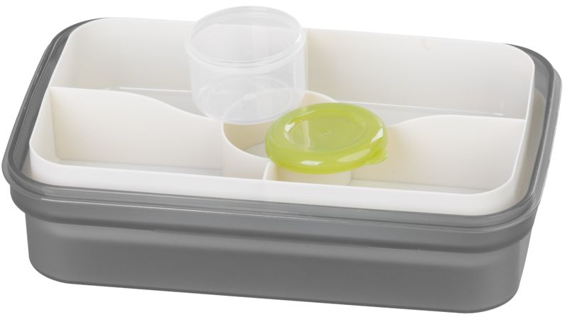 Plastový obedár – MagicHome, hranatý, s vidličkou/lyžicou, 1200 ml, 23x15x8,8 cm – Obrázok 5
