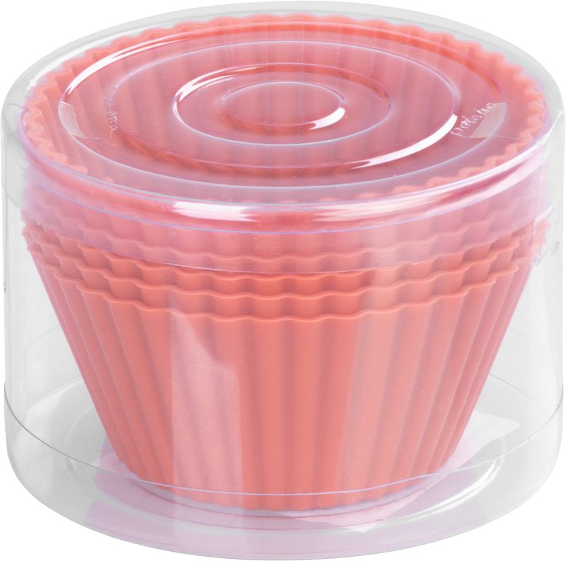 Forma na cupcake (6 ks) – MagicHome, silikón, červená, 6,5 x 6,5 x 3 cm – Obrázok 3