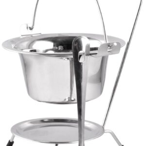 Servírovacia sada – MagicHome, 800 ml, nerez, mini kotlík so stojanom a naberačkou