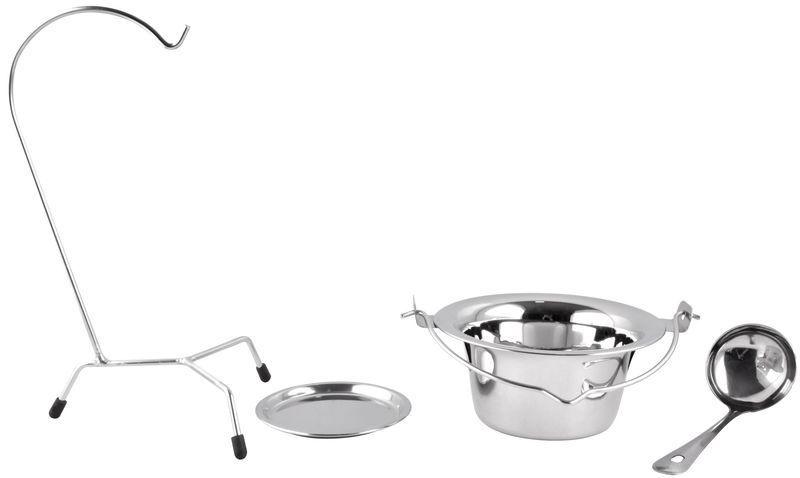 Servírovacia sada – MagicHome, 800 ml, nerez, mini kotlík so stojanom a naberačkou – Obrázok 2