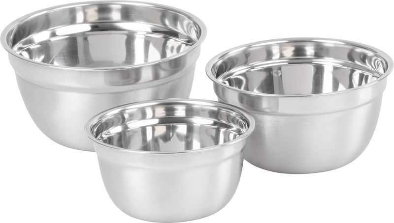 Nerezová miska – MagicHome, s vekom, 14-16-18 cm, sada 3 ks