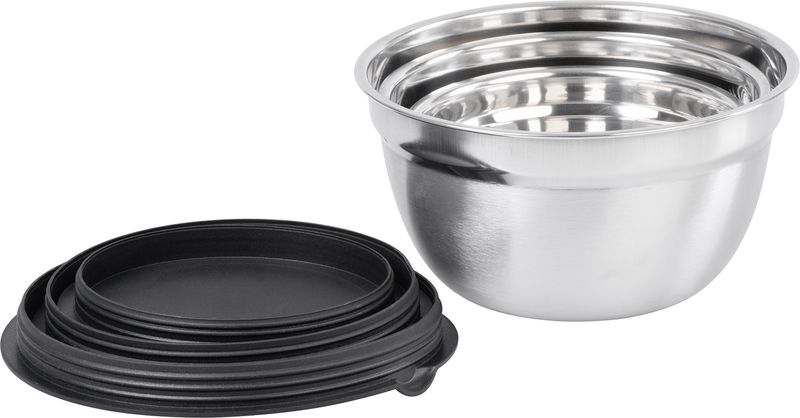 Nerezová miska – MagicHome, s vekom, 14-16-18 cm, sada 3 ks – Obrázok 2