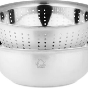 Nerezové cedidlo s misou – MagicHome, 26,5 cm