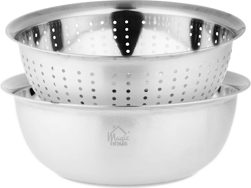 Nerezové cedidlo s misou – MagicHome, 26,5 cm