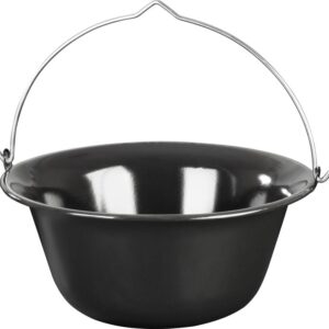 Smaltovaný kotlík na guľáš – MagicHome, sivo-čierny, 12 l
