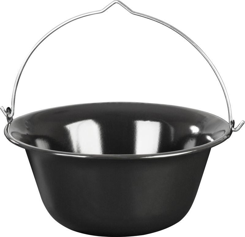 Smaltovaný kotlík na guľáš – MagicHome, sivo-čierny, 12 l