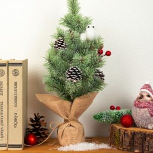 Vianočný stromček – MagicHome, ozdobený, prírodný, 36 cm