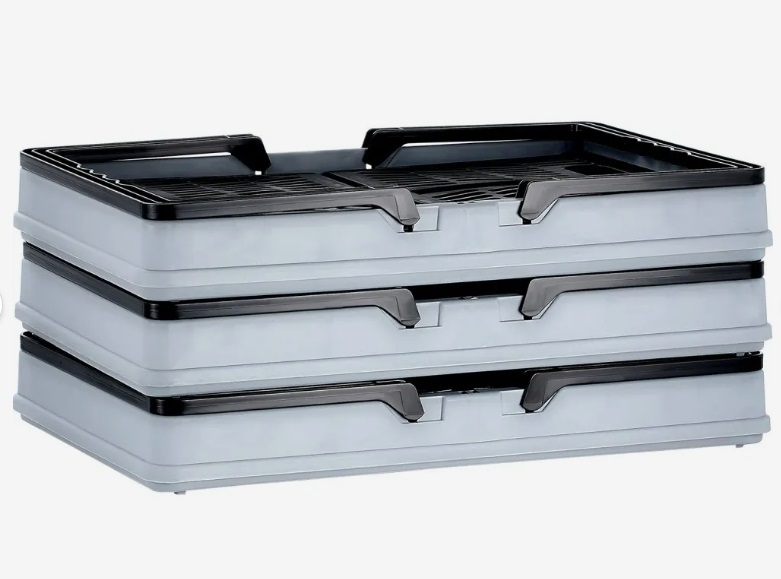 Skladací košík – nákupný košík, 3 kusy, 16l, skladací plastový box – Obrázok 2