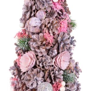 Vianočný stromček – MagicHome, ozdobený, ružový, 40 cm