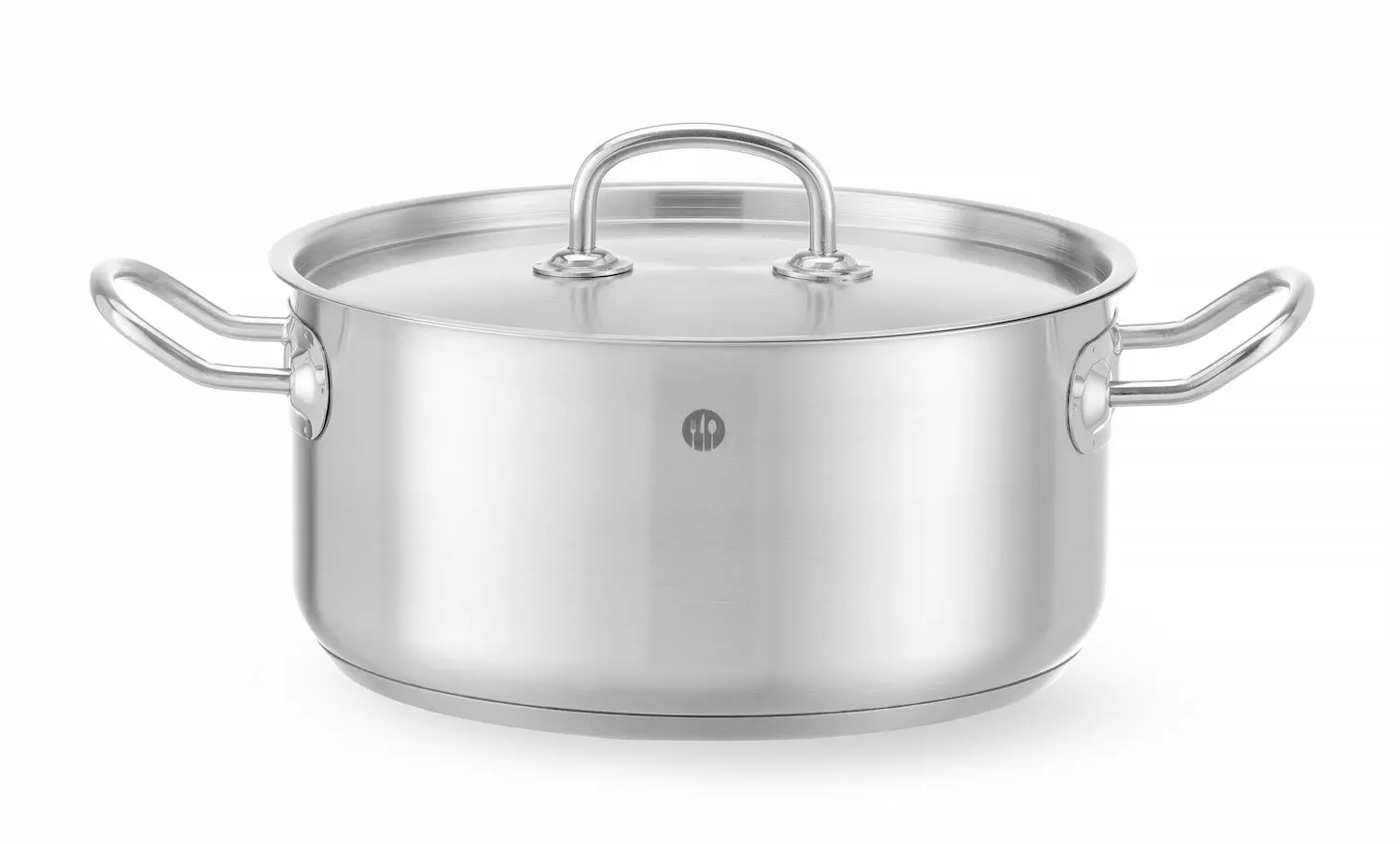 Štandardný nízky hrniec – s vekom, HENDI Kitchen Line, 4,9 l, ⌀240 x 110 mm