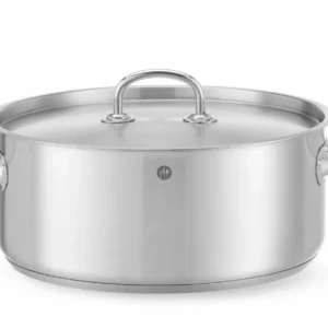 Štandardný nízky hrniec – s vekom, HENDI Kitchen Line, 7,3 l, ⌀280 x 120 mm