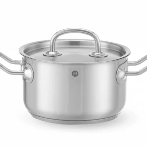 Štandardný stredný hrniec – s pokrievkou, HENDI Kitchen Line, 3,5 l, ⌀200 x 115 mm