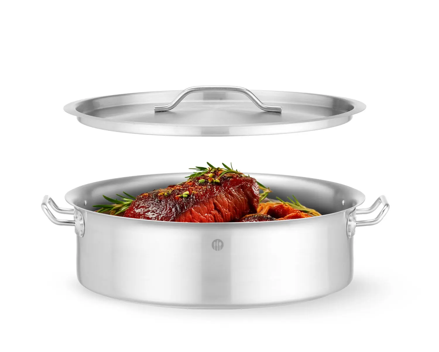 Veľký varný hrniec HENDI – s vekom, objem 10,8 L, rozmer ⌀360 x (H)139 mm – Obrázok 3