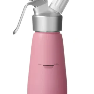 Štandardná fľaša na šľahačku – HENDI, 0,5 l, pastelovo ružová, ⌀80 x 260 mm