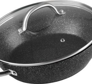 Plytký hrniec (pekáč) s pokrievkou – MagicHome Black Marble Line, 26 cm, 2800 ml