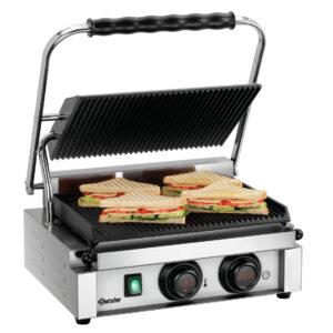 Bartscher Panini-MDI kontaktný gril, ryhovaný plochy, 1 zóna