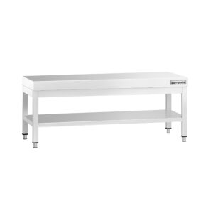 Nerezový podpultový stôl – so základnou policou, rozmer 1200 x 600 mm