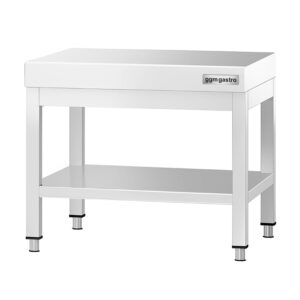 Nerezový podpultový stôl – so základnou policou, rozmer 600 x 700 mm