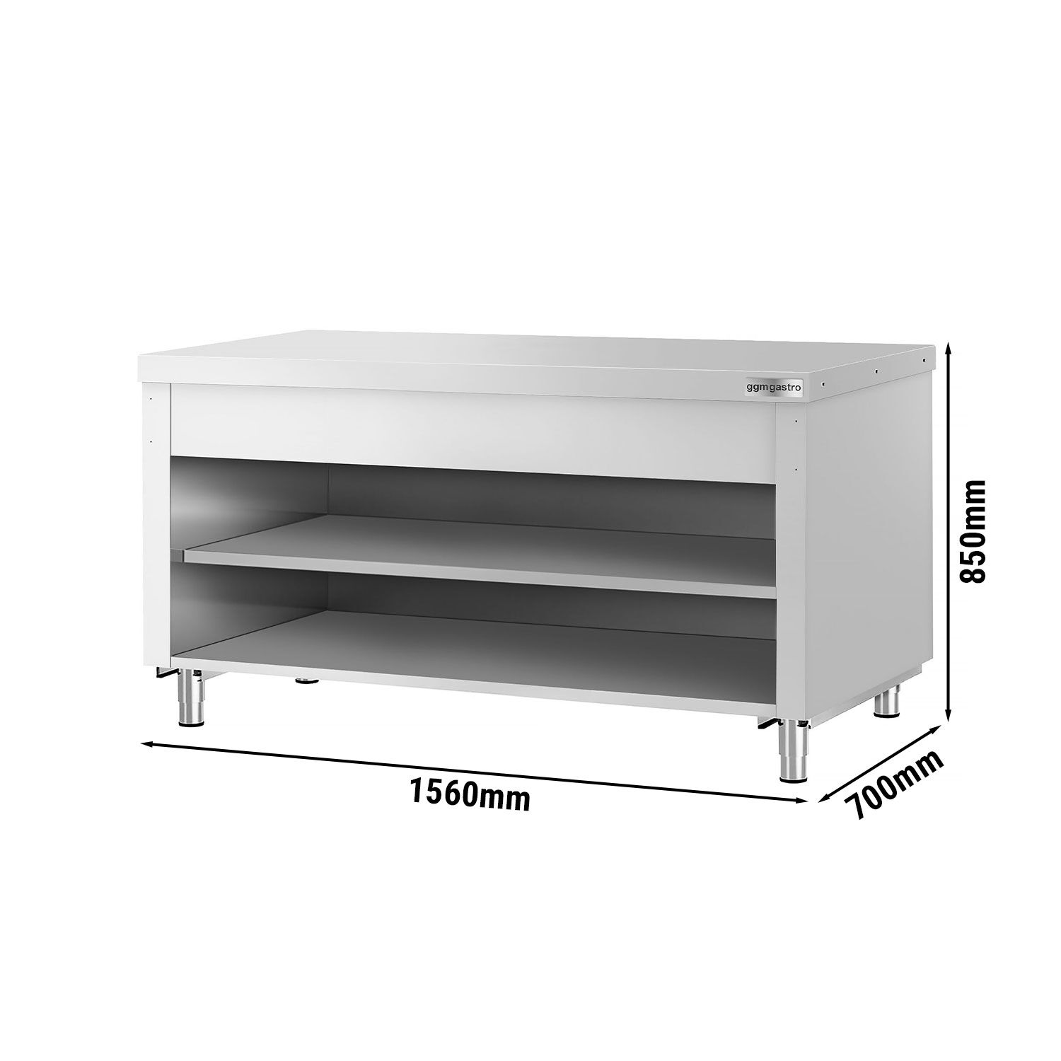 Nerezová pracovná skrinka Kopenhagen – 1560 mm