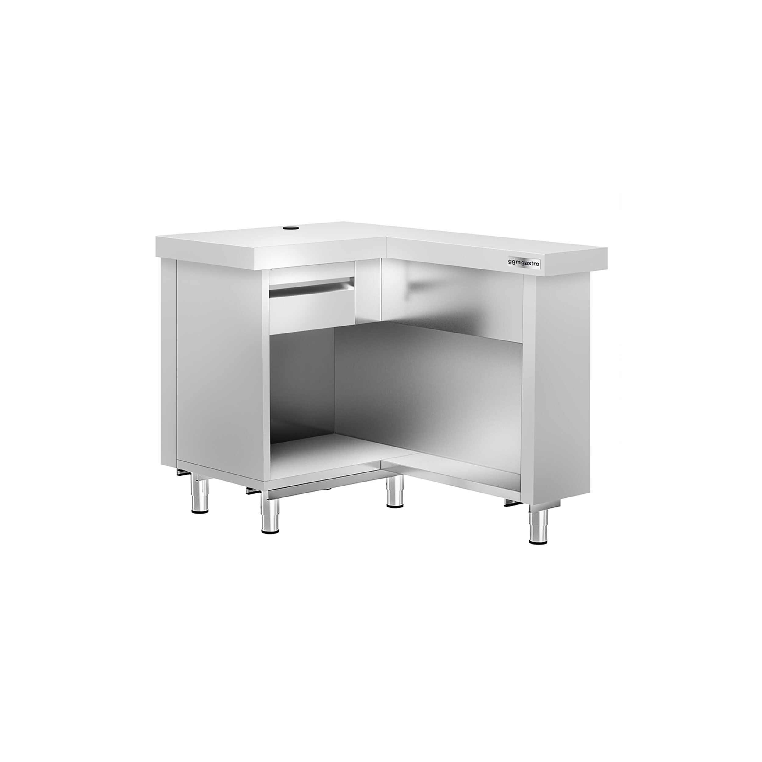 Nerezová pokladničná skrinka Kopenhagen – 1240 mm, pravá orientácia – Obrázok 2