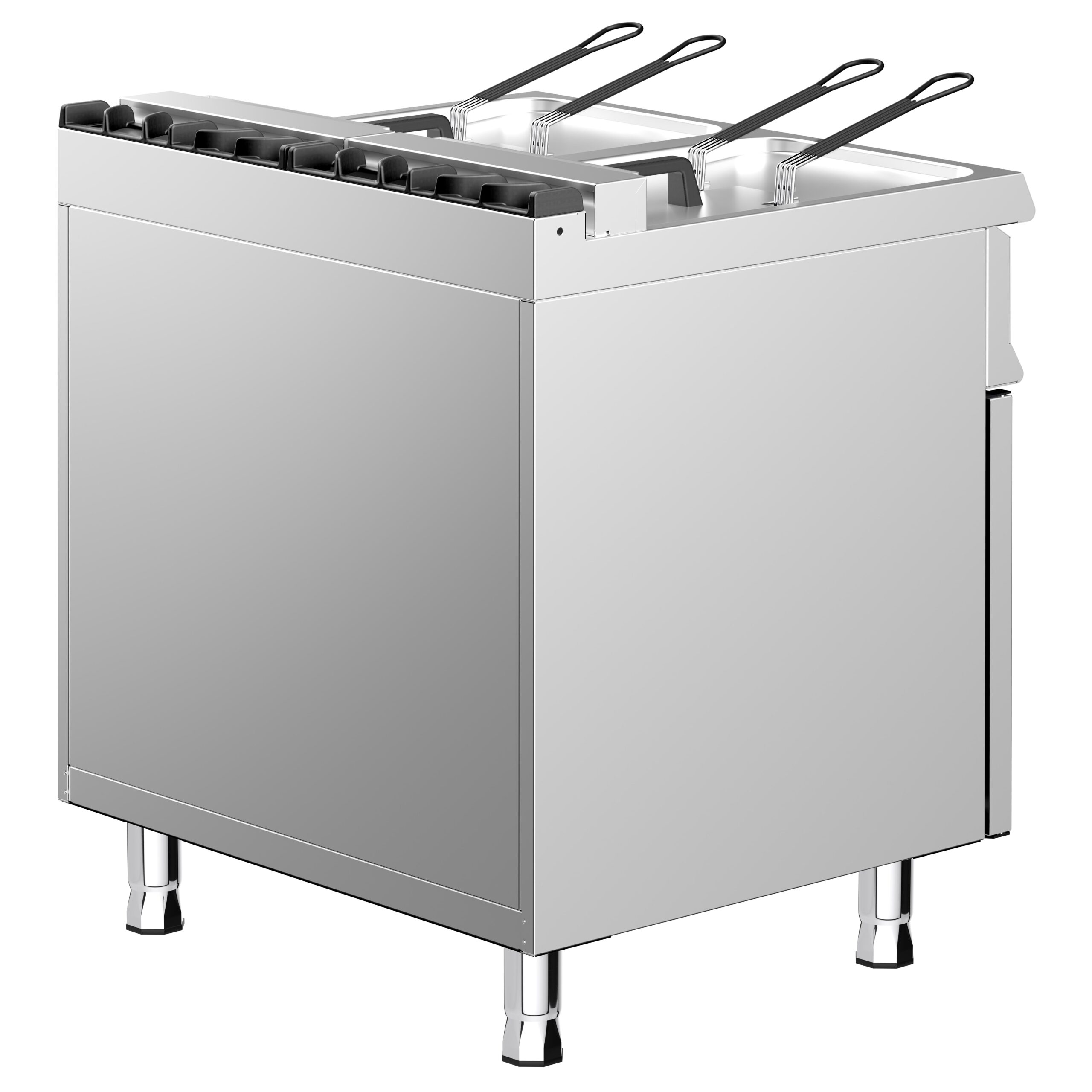 Dvojitá elektrická fritéza – 18+18 litrov, 28 kW, vrátane základnej jednotky s 2 dvierkami – Obrázok 7