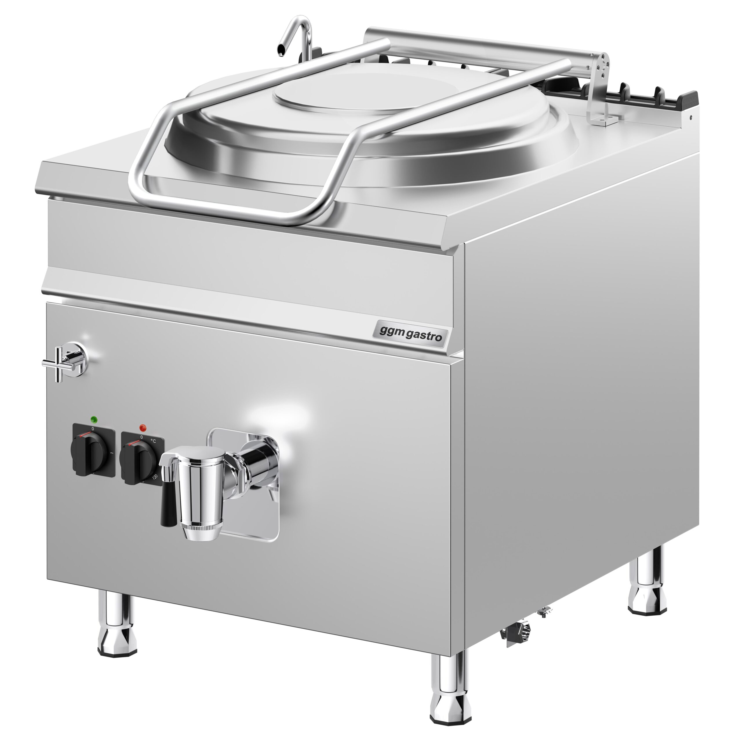 Profesionálny plynový varný kotol – 150 litrov, 12 kW, nepriamy ohrev, prípojka na vodu – Obrázok 3