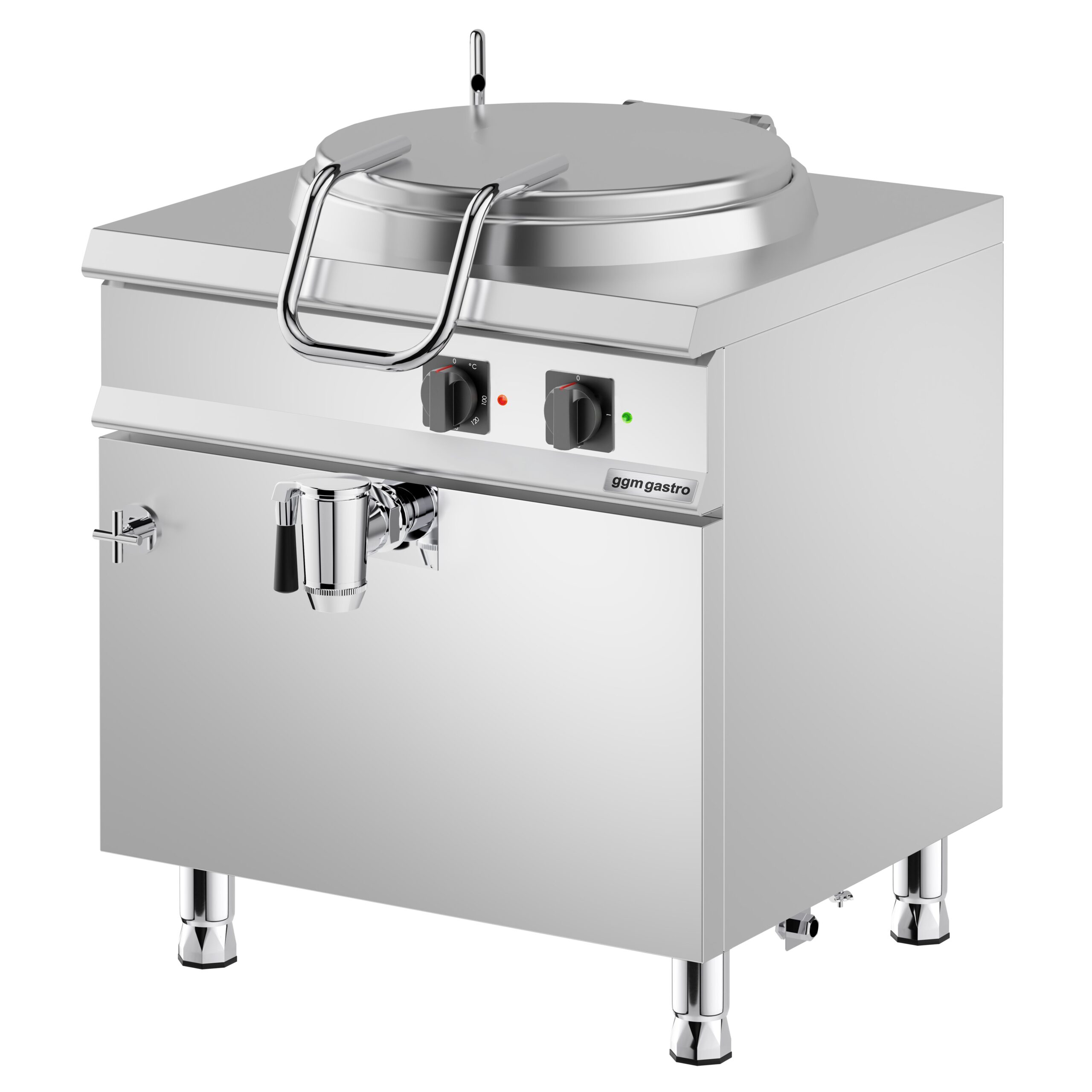 Profesionálny plynový varný kotol – 60 litrov, 6 kW, nepriamy ohrev, prípojka na vodu – Obrázok 3