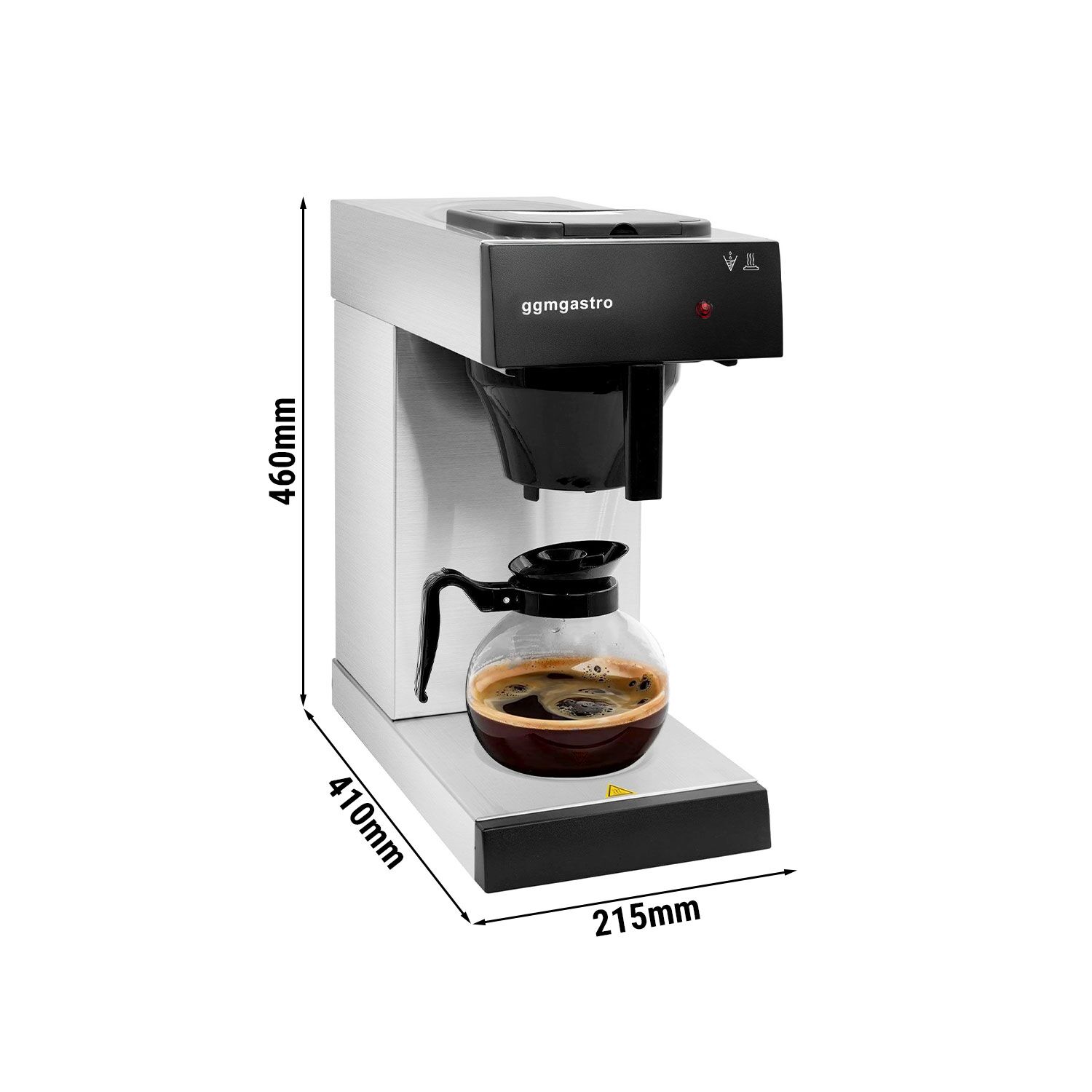 Filtračný kávovar – na filtrovanú kávu, 1,7 l, 2 kW, vrátane pohárov