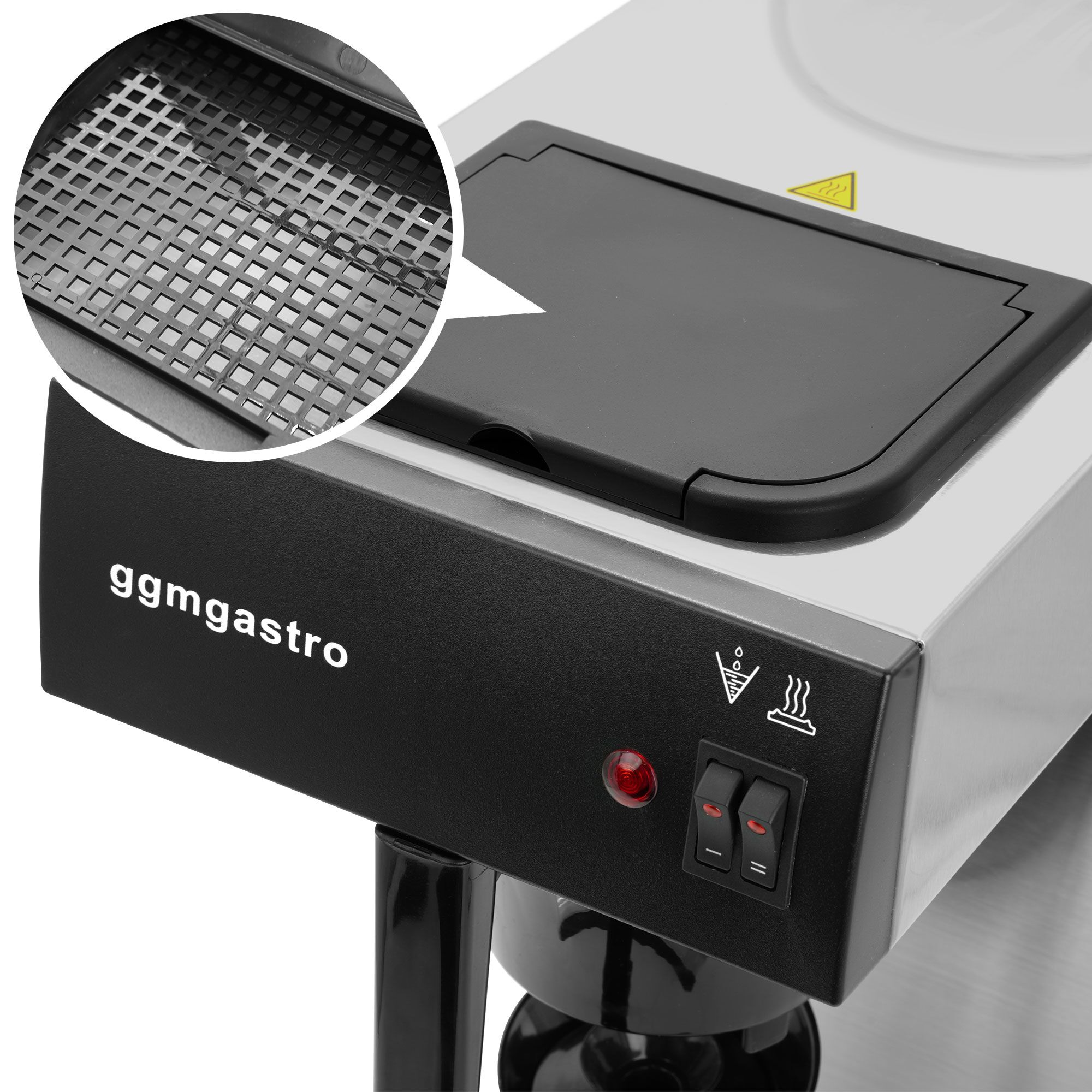 Filtračný kávovar – na filtrovanú kávu, 2 l nádrž, 2 kW, s varnou doskou, vrátane izolovanej kanvice 1,6 l – Obrázok 4