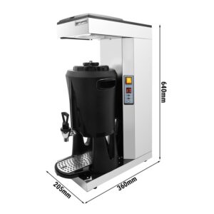 Filtračný kávovar – na filtrovanú kávu, 2,5 l, 2,2 kW, s termokinetikou a automatickým dopĺňaním vody, vrátane termos nádoby