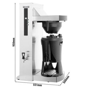 Filtračný kávovar – na filtrovanú kávu, 5 l, 4,5 kW, s automatickým dopĺňaním vody a dávkovačom horúcej vody, vrátane termosky