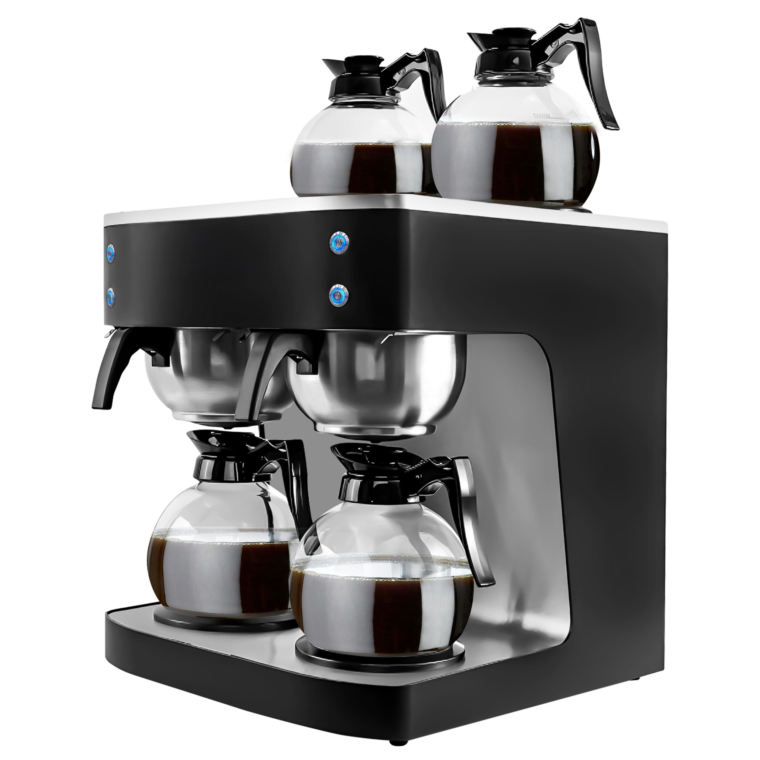 Filtračný kávovar – na filtrovanú kávu, 2x 1,8 l, 4 kW, so 4 platňami, vrátane 2 sklenených kanvíc – Obrázok 4