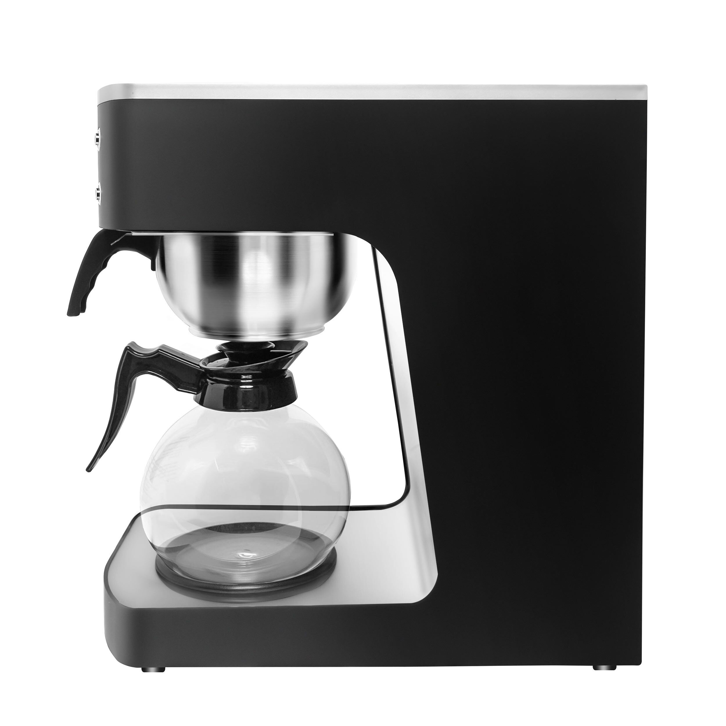 Filtračný kávovar – na filtrovanú kávu, 1,8 l, 2 kW, s 2 platňami, vrátane 2 sklenených kanvíc – Obrázok 4