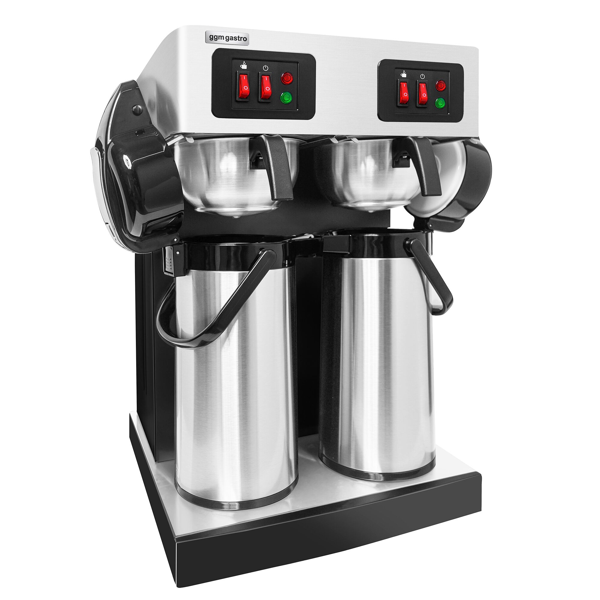Filtračný kávovar – na filtrovanú kávu, 2x 2,2 l, 3,8 kW, vrátane 2x termosiek s pumpičkou – Obrázok 3